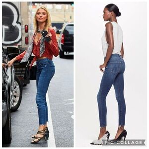 MOTHER The Looker Ankle Fray Skinny Jeans in Girl Crush Women’s size 26